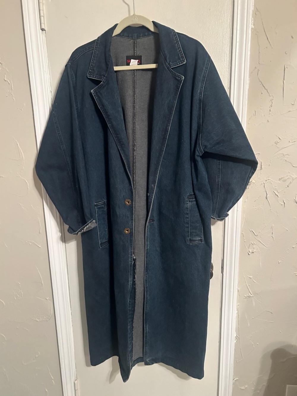 Women’s Long Denim Coat - Blue